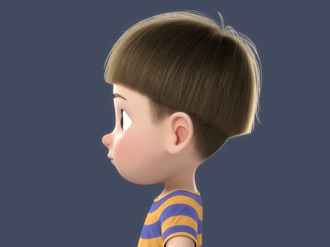 Cartoon Boy Rigged 3D Model