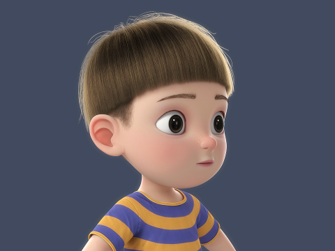 Cartoon Boy Rigged 3D 模型