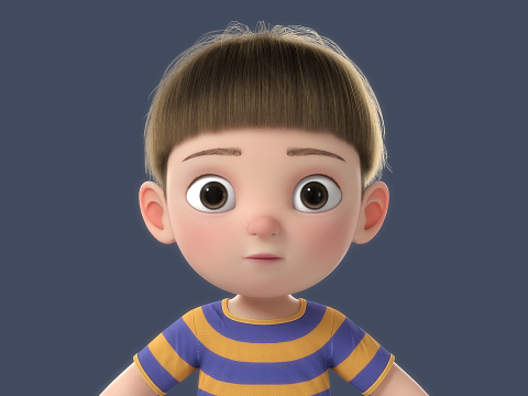 Cartoon Boy Rigged 3D 模型