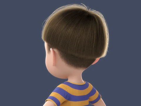 Cartoon Boy Rigged 3D Model