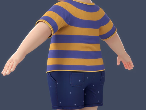 Cartoon Boy Rigged 3D Model