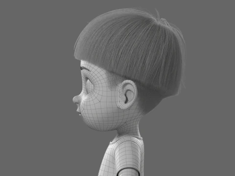 Cartoon Boy Rigged 3D Model