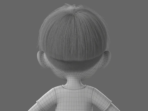 Cartoon Boy Rigged 3D Model