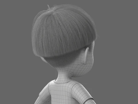 Cartoon Boy Rigged 3D Model