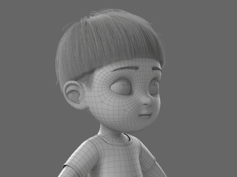Cartoon Boy Rigged 3D 模型
