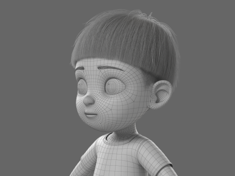 Cartoon Boy Rigged 3D 模型