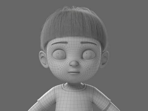 Cartoon Boy Rigged 3D 模型