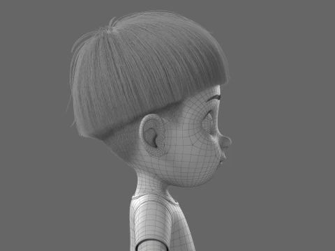 Cartoon Boy Rigged 3D Model