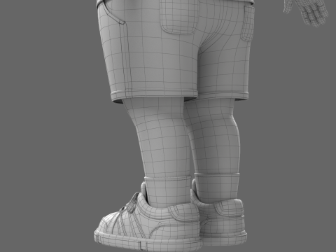 Cartoon Boy Rigged 3D 模型