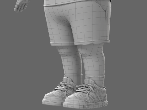 Cartoon Boy Rigged 3D 模型