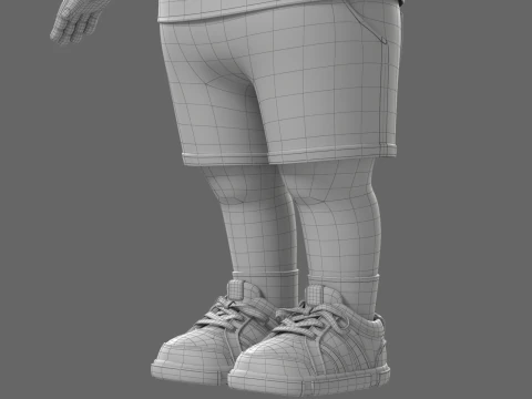 Cartoon Boy Rigged 3D Model