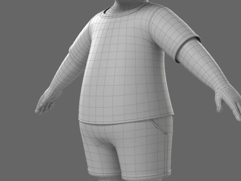 Cartoon Boy Rigged 3D Model