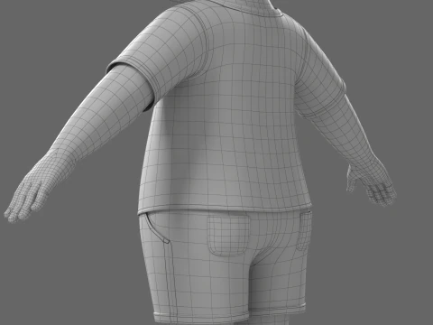 Cartoon Boy Rigged 3D Model