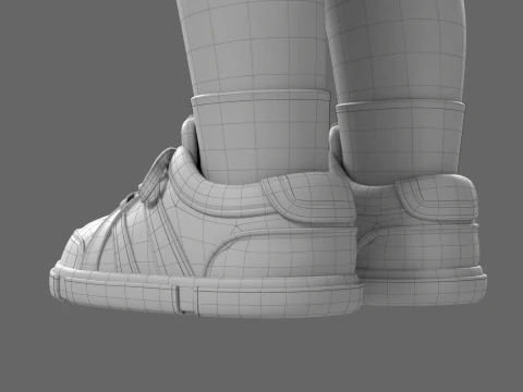 Cartoon Boy Rigged 3D Model