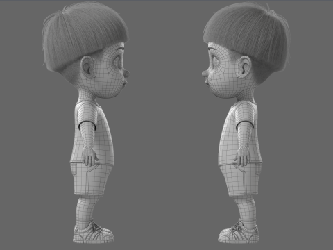 Cartoon Boy Rigged 3D 模型