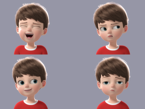 Cartoon Boy Rigged Modelo 3D