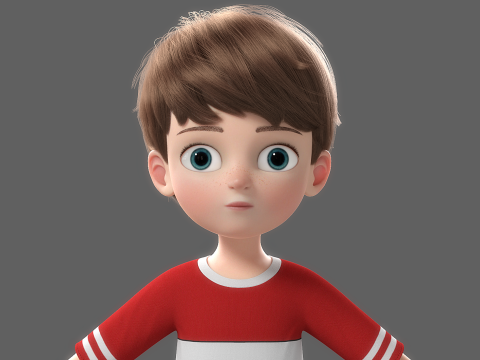 Cartoon Boy Rigged Modelo 3D