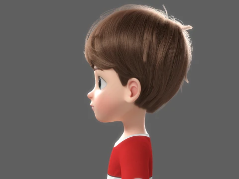Cartoon Boy Rigged 3D Model