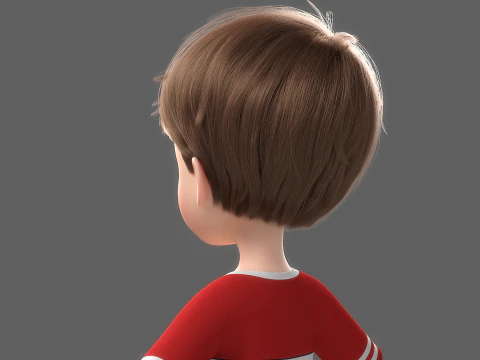 Cartoon Boy Rigged 3D Model