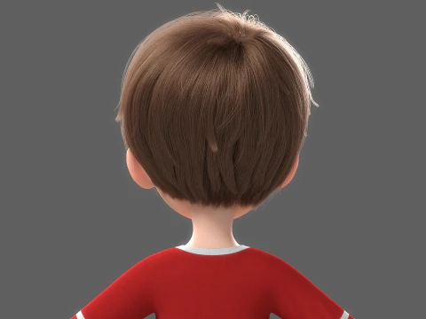 Cartoon Boy Rigged 3D Model