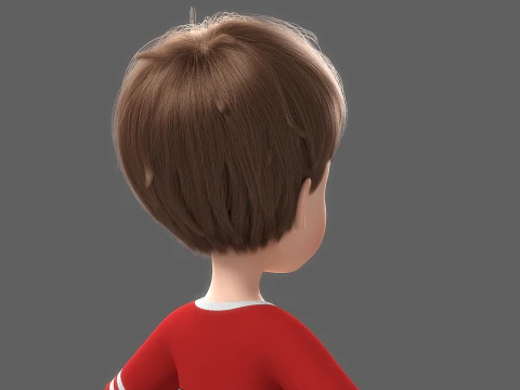 Cartoon Boy Rigged 3D Model