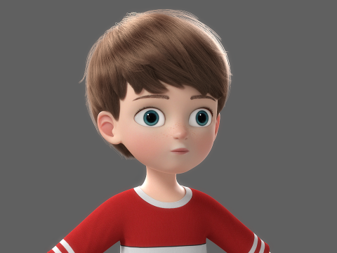 Cartoon Boy Rigged Modelo 3D
