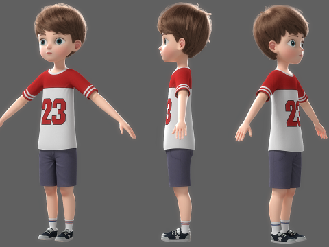 Cartoon Boy Rigged Modelo 3D