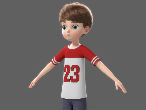 Cartoon Boy Rigged Modelo 3D