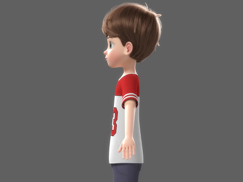 Cartoon Boy Rigged Modelo 3D