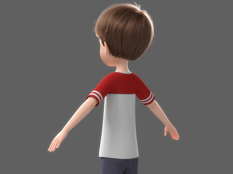 Cartoon Boy Rigged Modelo 3D