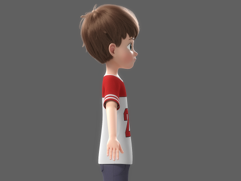 Cartoon Boy Rigged Modelo 3D