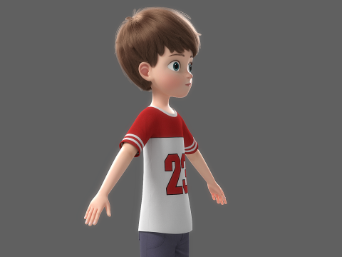 Cartoon Boy Rigged Modelo 3D