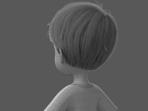 Cartoon Boy Rigged 3D Model