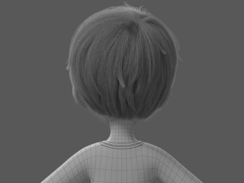 Cartoon Boy Rigged 3D Model