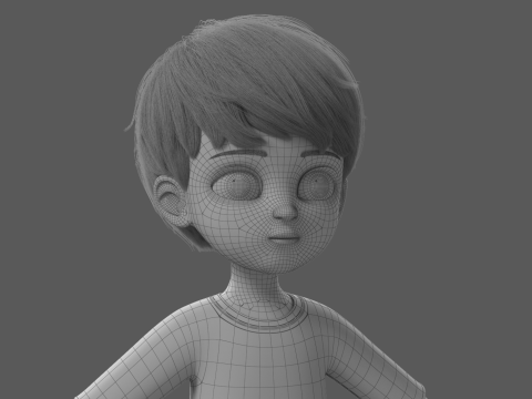 Cartoon Boy Rigged Modelo 3D