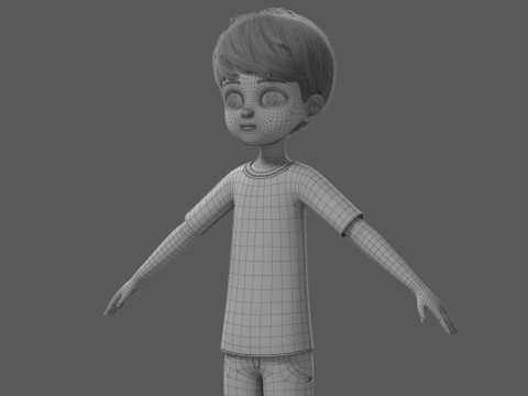 Cartoon Boy Rigged Modelo 3D