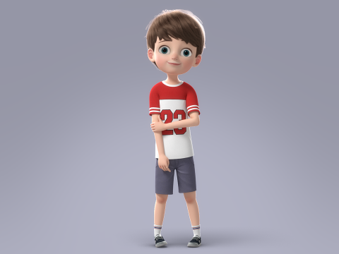 Cartoon Boy Rigged Modelo 3D