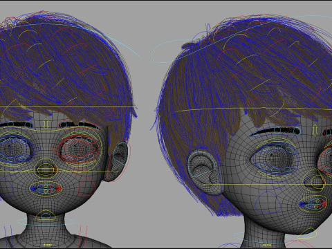 Cartoon Boy Rigged 3D Model