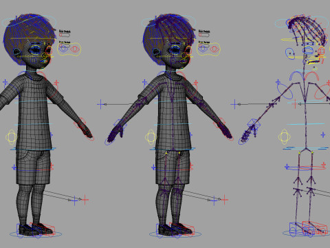 Cartoon Boy Rigged Modelo 3D