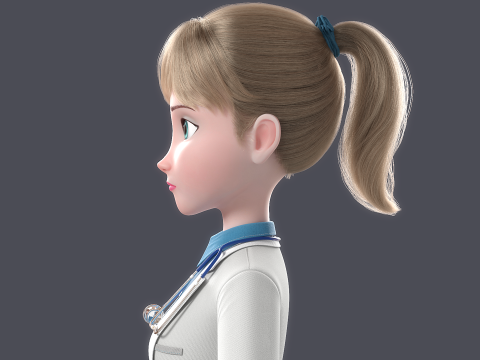Cartoon Doctor Rigged 3D-Modell