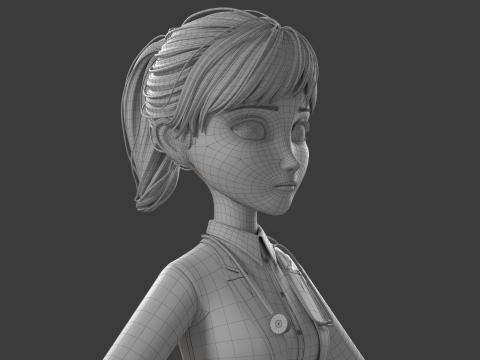 Cartoon Doctor Rigged 3D-Modell