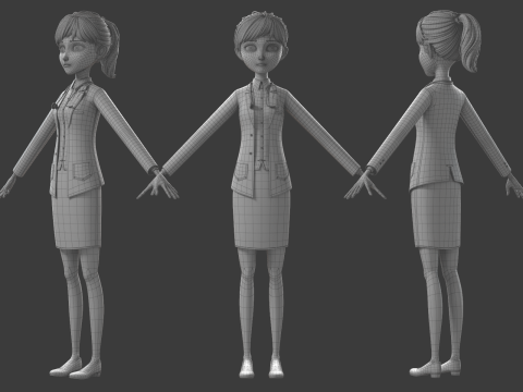 Cartoon Doctor Rigged 3D-Modell