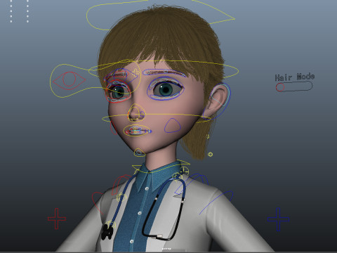 Cartoon Doctor Rigged 3D-Modell