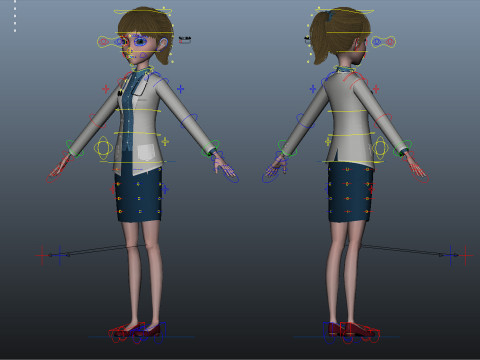 Cartoon Doctor Rigged 3D-Modell