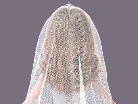 Cartoon Bride Rigged 3D-Modell