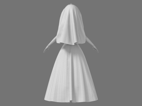 Cartoon Bride Rigged 3D-Modell