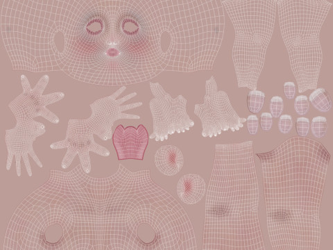 Cartoon Bride Rigged 3D-Modell