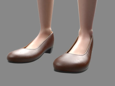 Vecchia donna del fumetto truccata Modello 3D