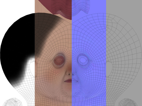 Cartoon Old Woman Rigged Modèle 3D