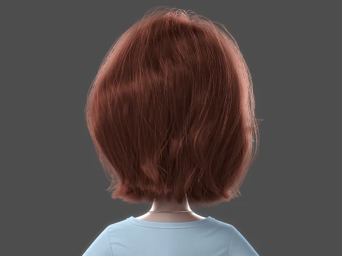 Donna del fumetto truccata Modello 3D